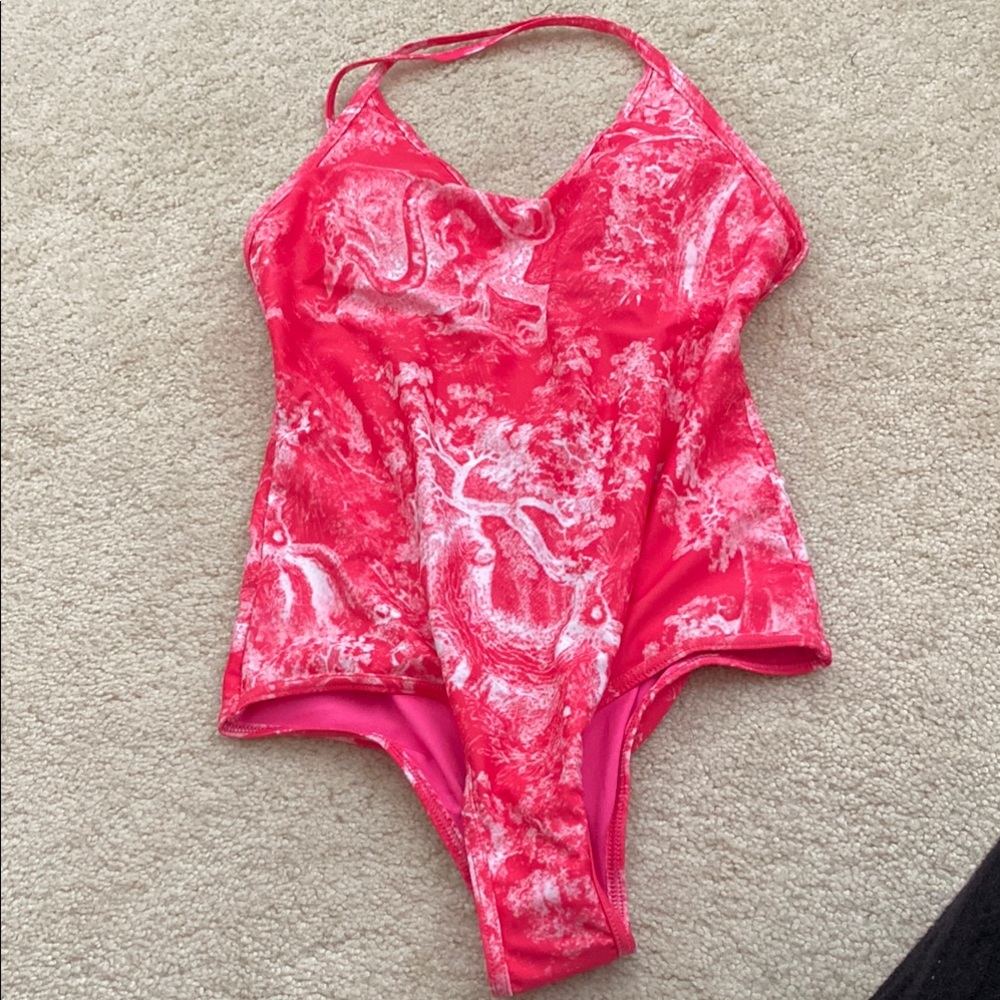 Dior Pink and White Swimwear